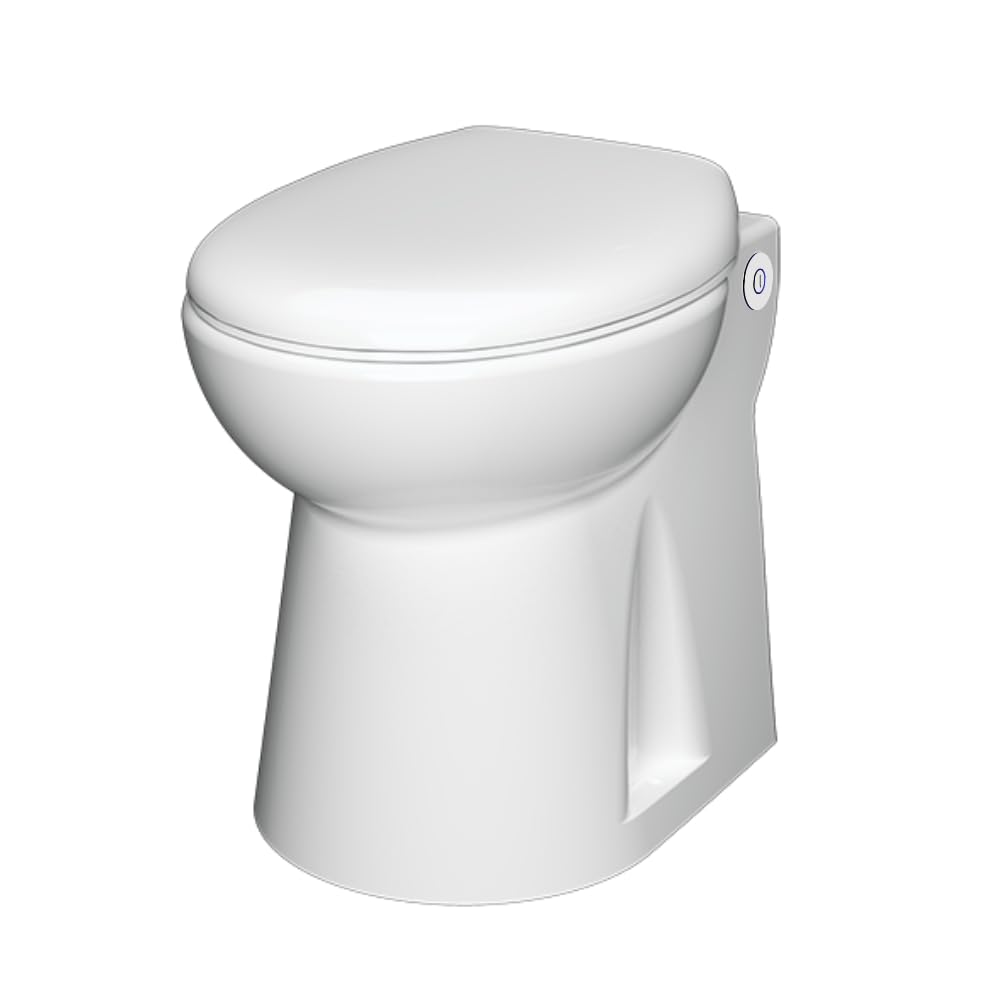 Compact - Broyeur de wc avec double chasse, frein de chute et installation facile, 3m relevage vertical et 50m course ho