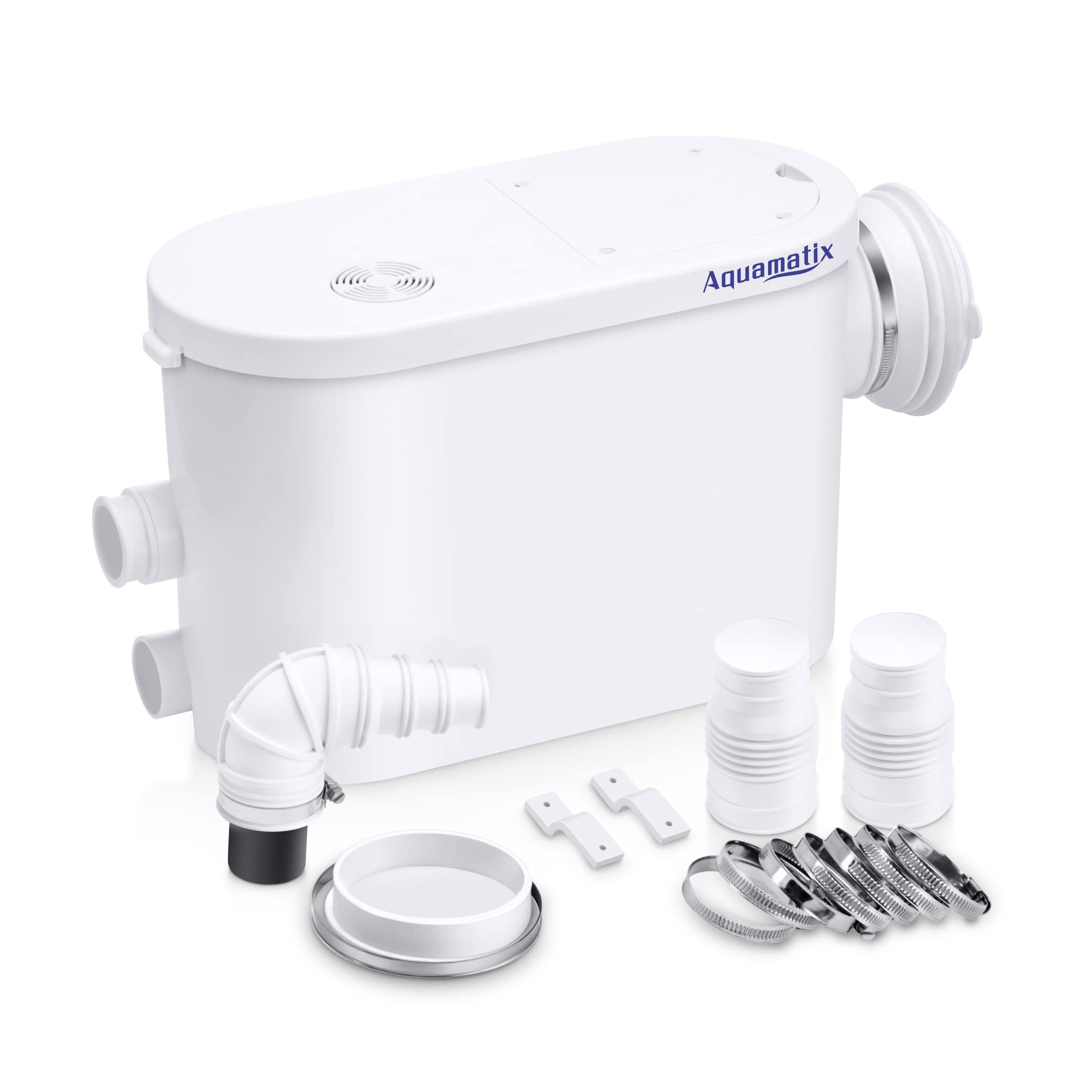 Aquantimatix Silencio S Broyeur Sanitaire 400W Pompe Relevage 145L/min WC Suspendus Filtre Charbon Pompage Verticalement
